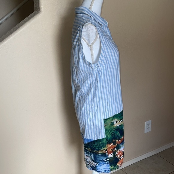 Tommy Hilfiger striped shift dress scenic sailboat print - Picture 4 of 7
